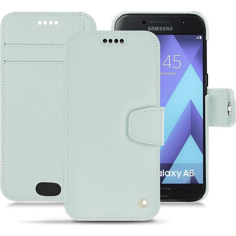 Noreve Lederschutzhülle Wallet (Samsung Galaxy A5 (2017)), Smartphone Hülle, Blau