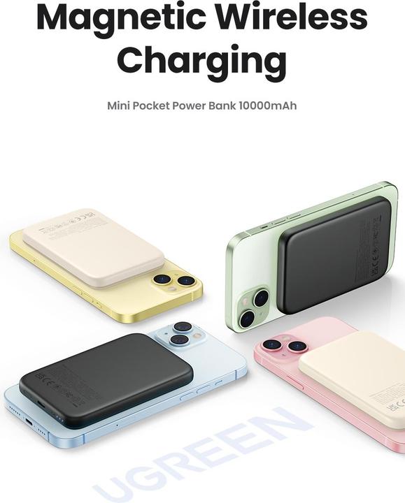 Actual product image Ugreen Mini Powerbank Wireless with MagSafe (10000 mAh, 20 W, 37 Wh)