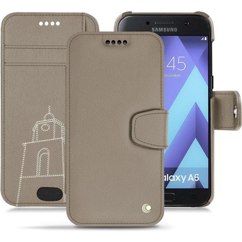 Noreve Lederschutzhülle Wallet (Samsung Galaxy A5 (2017)), Smartphone Hülle, Beige