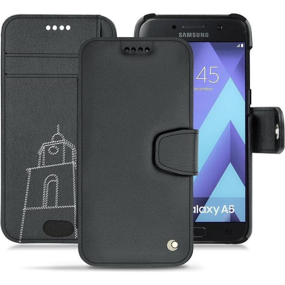 Noreve Lederschutzhülle Wallet (Samsung Galaxy A5 (2017)), Smartphone Hülle, Blau