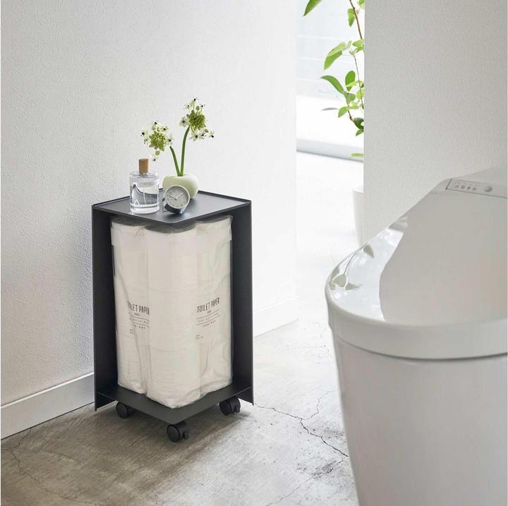 Actual product image Yamazaki Toilettenpapieraufbewahrung mit Rollen TOWER