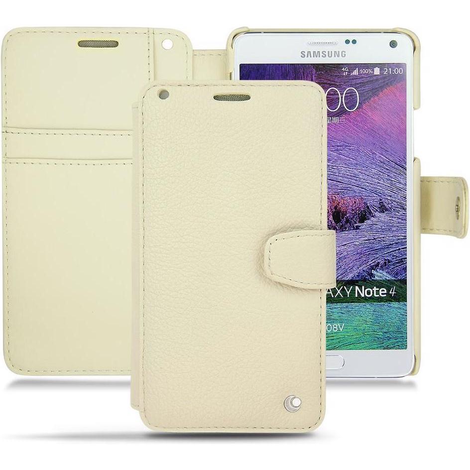Noreve Lederschutzhülle Wallet (Samsung Galaxy Note 4), Smartphone Hülle, Beige