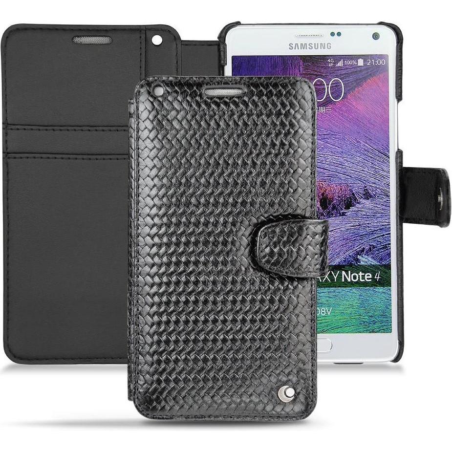 Noreve Lederschutzhülle Wallet (Samsung Galaxy Note 4), Smartphone Hülle, Schwarz