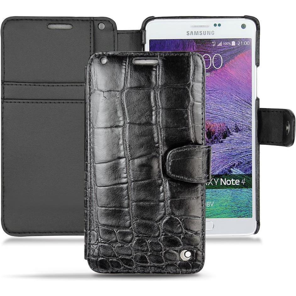 Noreve Lederschutzhülle Wallet (Samsung Galaxy Note 4), Smartphone Hülle, Schwarz