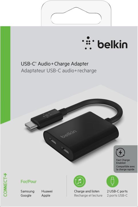 Productafbeelding Belkin RockStar (USB-C, 3,5 mm aansluiting, USB-C)