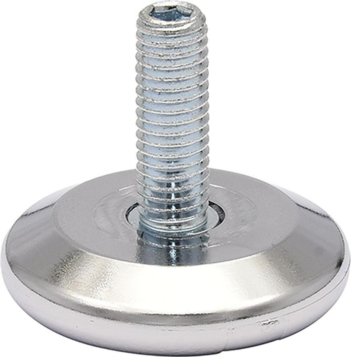 Wagner Piede reg. c. piat. fissa cromo, M10x25 (1 Pezzo/i)