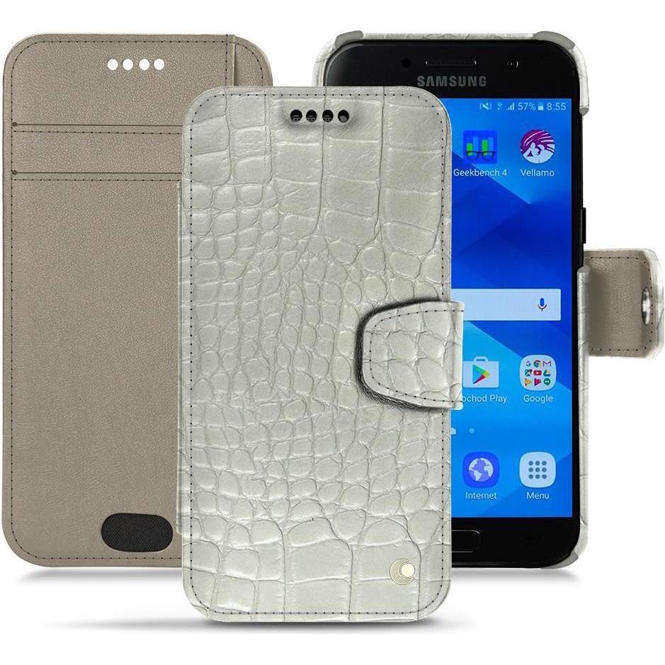 Thumbnail - Noreve Lederschutzhülle Wallet (Samsung Galaxy A3 (2017)), Smartphone Hülle, Weiss