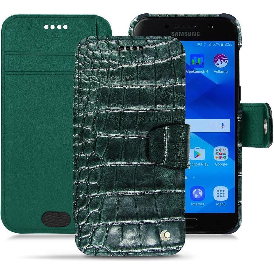 Thumbnail - Noreve Lederschutzhülle Wallet (Samsung Galaxy A3 (2017)), Smartphone Hülle, Grün