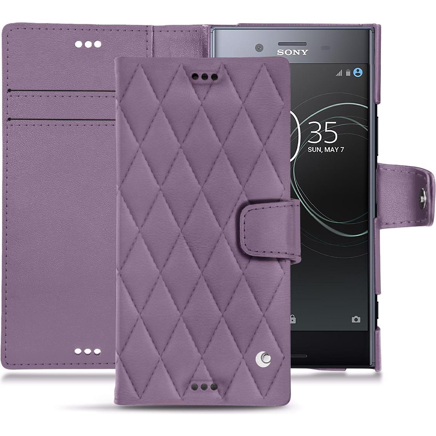 Thumbnail - Noreve Lederschutzhülle Wallet (Sony Xperia XZ Premium), Smartphone Hülle, Violett