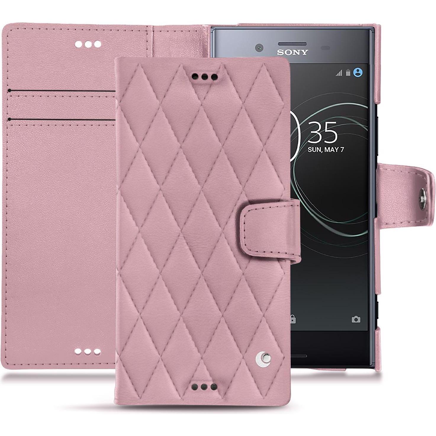 Thumbnail - Noreve Lederschutzhülle Wallet (Sony Xperia XZ Premium), Smartphone Hülle, Rosa