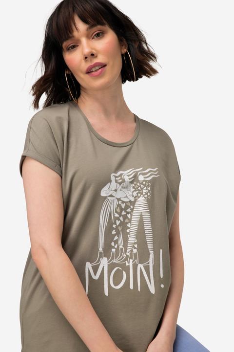 Image du produit Laurasøn T-Shirt, oversized, Frauen Motiv, Rundhals (M)