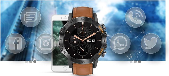 Produktbild Gravity SMARTWATCH MĘSKI GT9-7 - WYKONYWANIE POŁĄCZEŃ, CIŚNIENIOMIERZ (sg021g)