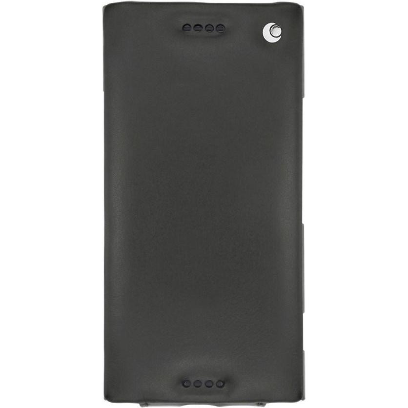 Noreve Lederschutzhülle vertikal (Sony Xperia XZ Premium), Smartphone Hülle, Orange