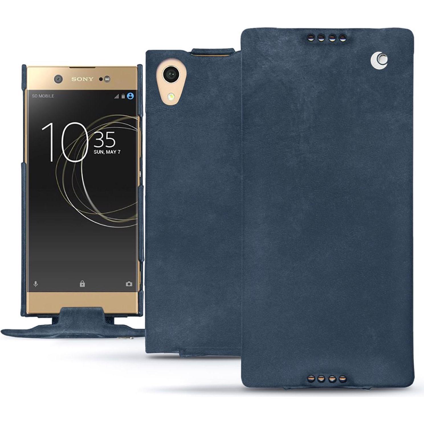 Thumbnail - Noreve Lederschutzhülle vertikal (Sony Xperia XA1 Ultra), Smartphone Hülle, Blau