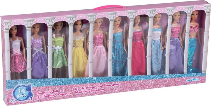 Produktbild Eddy Toys Puppen Set 14 teilig