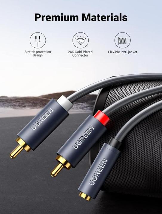 Produktbild Ugreen 2in1 (1 m, Cinch, 3.5mm Klinke (AUX))