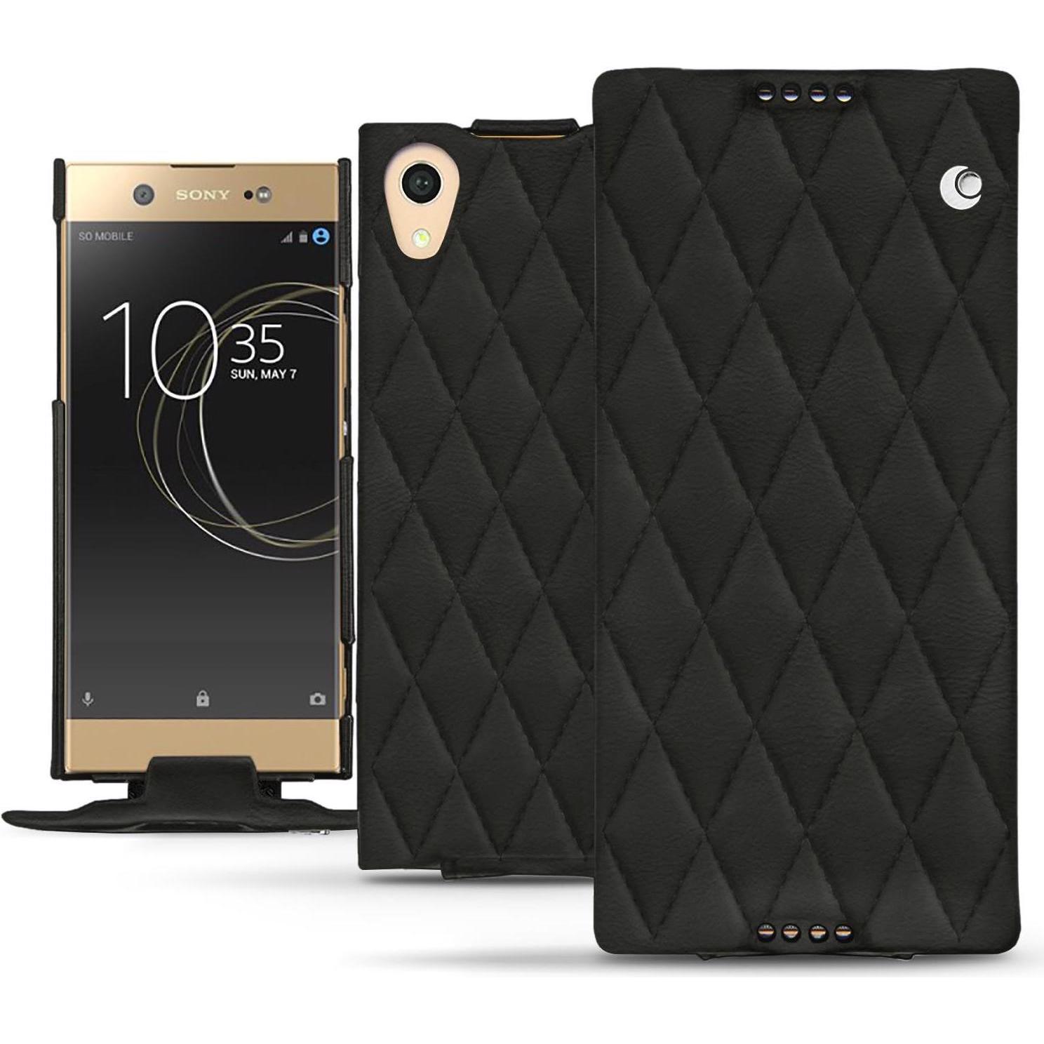 Thumbnail - Noreve Lederschutzhülle vertikal (Sony Xperia XA1 Ultra), Smartphone Hülle, Schwarz
