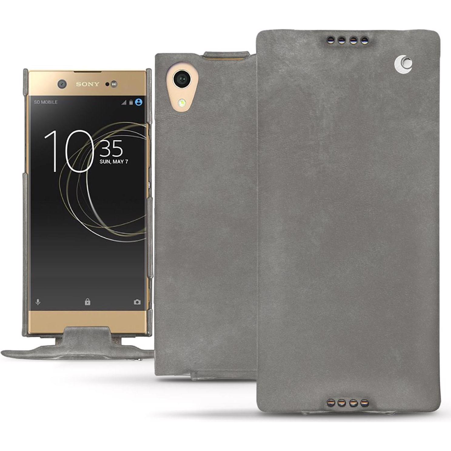 Thumbnail - Noreve Lederschutzhülle vertikal (Sony Xperia XA1 Ultra), Smartphone Hülle, Grau