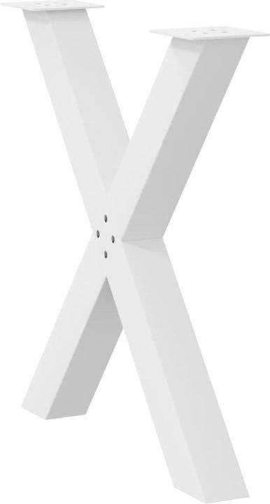 Immagine prodotto vidaXL Gambe del tavolo da pranzo a forma di X 2 pz. Gamba tavolo in acciaio bianco 80x(72-73) cm