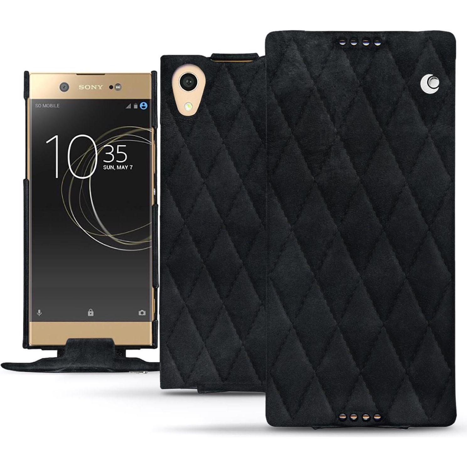 Thumbnail - Noreve Lederschutzhülle vertikal (Sony Xperia XA1 Ultra), Smartphone Hülle, Schwarz