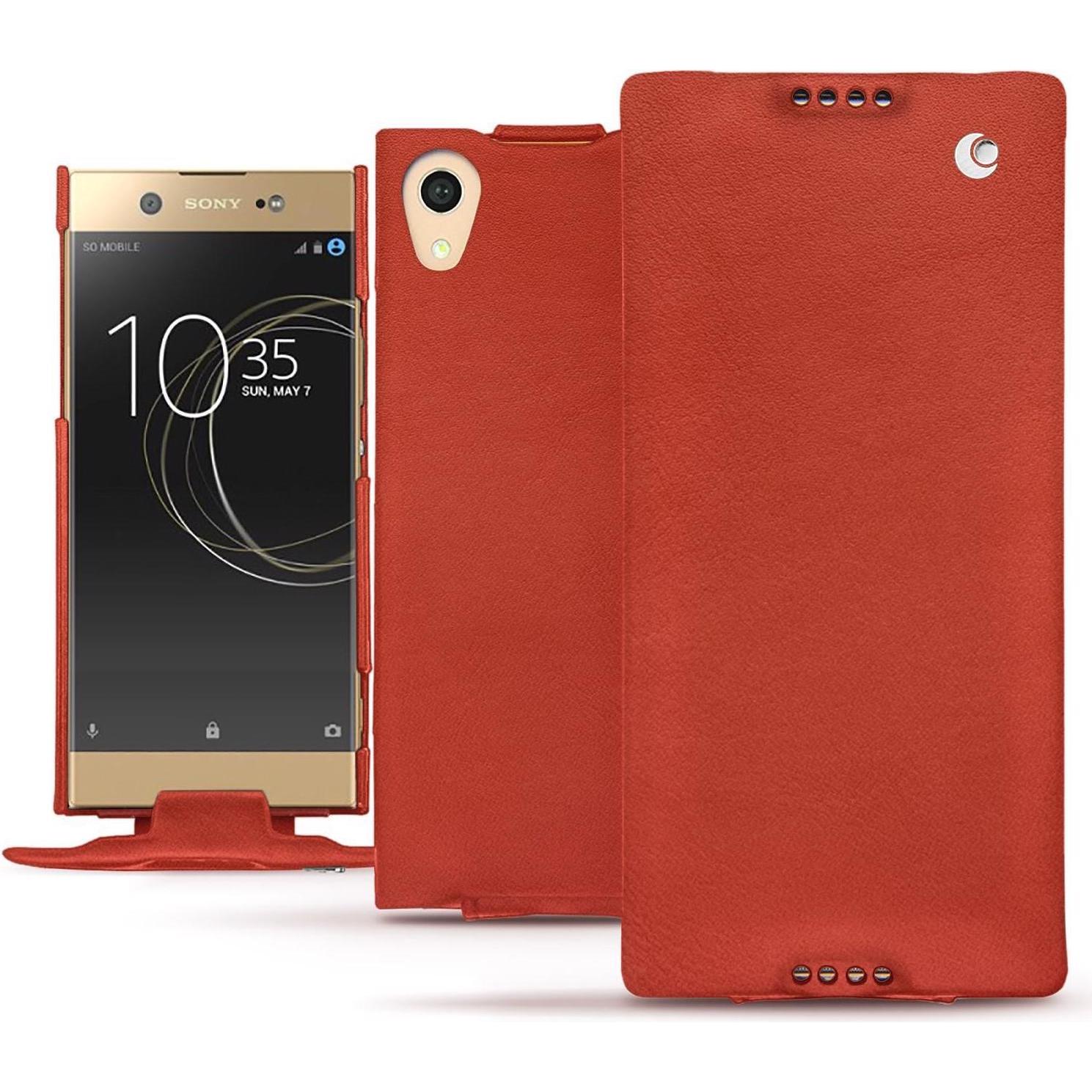Thumbnail - Noreve Lederschutzhülle vertikal (Sony Xperia XA1 Ultra), Smartphone Hülle, Orange