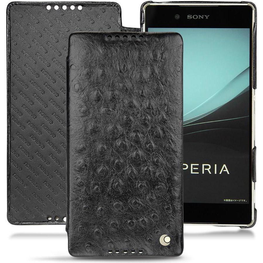 Noreve Lederschutzhülle horizontal (Sony Xperia Z4/ Z3+), Smartphone Hülle, Schwarz