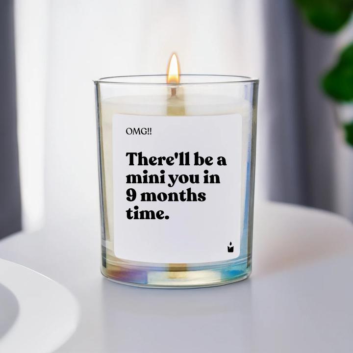 Actual product image Chatty Candles Scented candle Flowery There'll be a mini you in 9 months time.