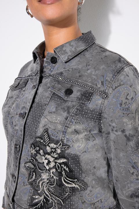 Produktbild Miamoda Jeansjacke, Classic Fit, Applikation (50)