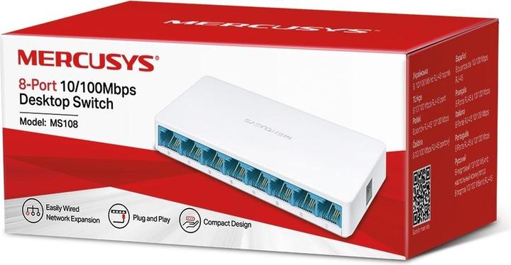 Image du produit Mercusys Switch MS108 8 ports boîtier plastique (8 ports)