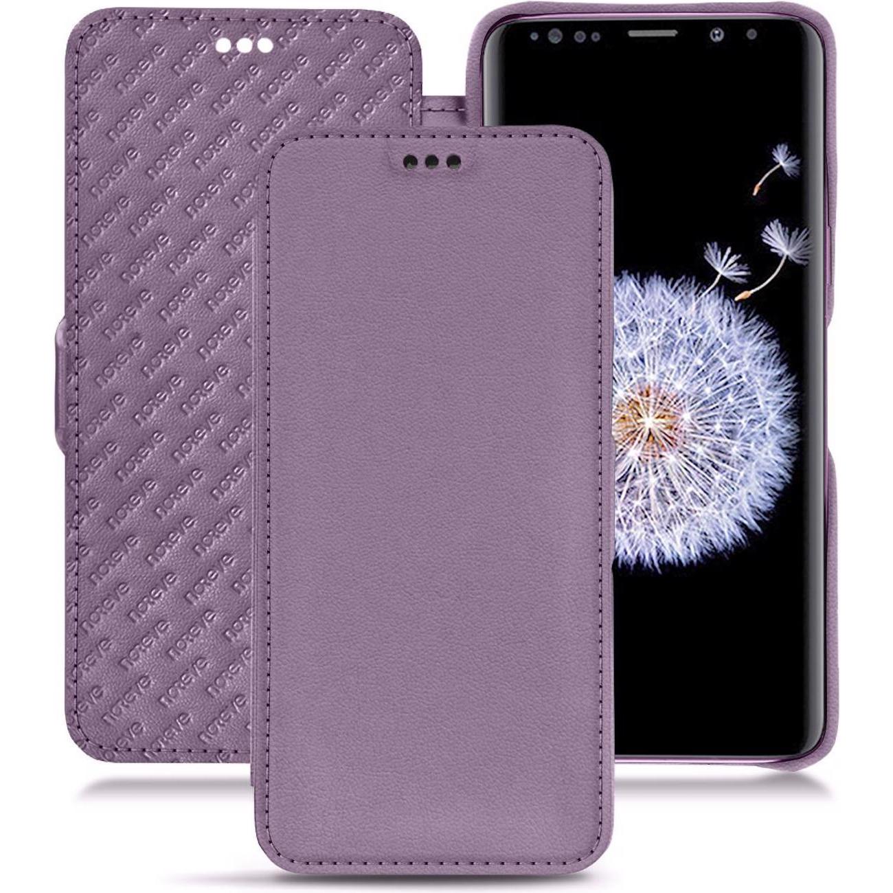 Noreve Lederschutzhülle horizontal (Samsung Galaxy S9+), Smartphone Hülle, Violett