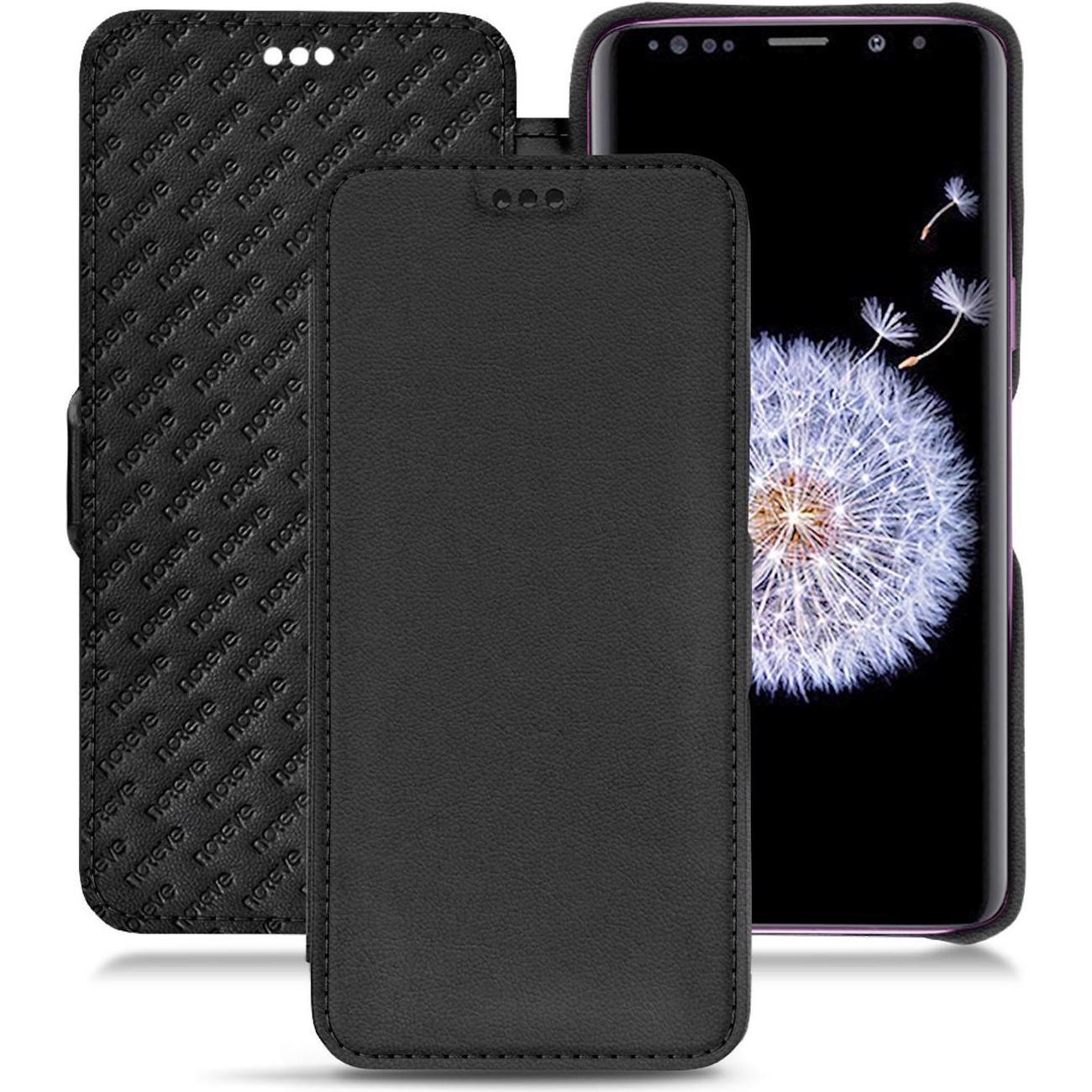 Thumbnail - Noreve Lederschutzhülle horizontal (Samsung Galaxy S9+), Smartphone Hülle, Schwarz
