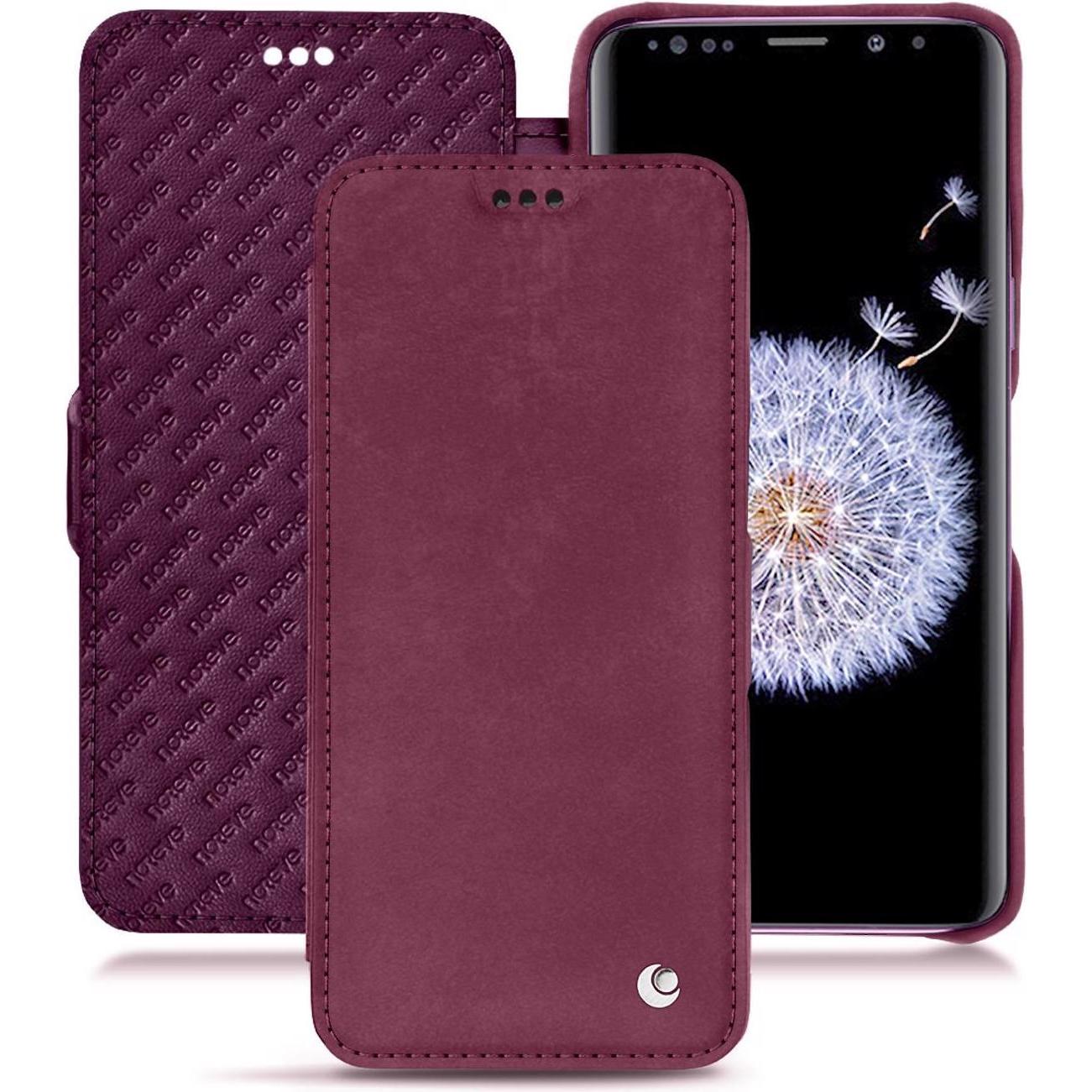 Noreve Lederschutzhülle horizontal (Samsung Galaxy S9+), Smartphone Hülle, Violett
