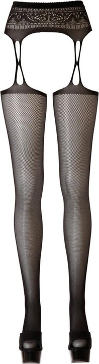 Actual product image Cottelli Collection Suspender and stockings one piece (L, XL)