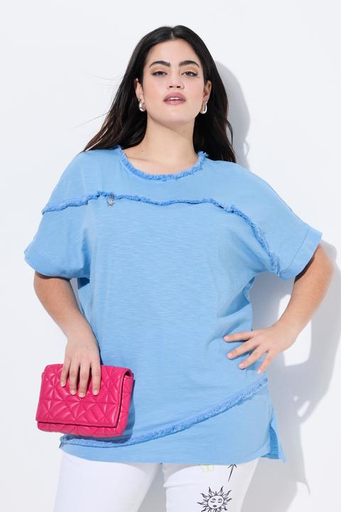 Immagine prodotto Angel of Style T-Shirt, oversized, Fransen, Zier-Zipper (48)