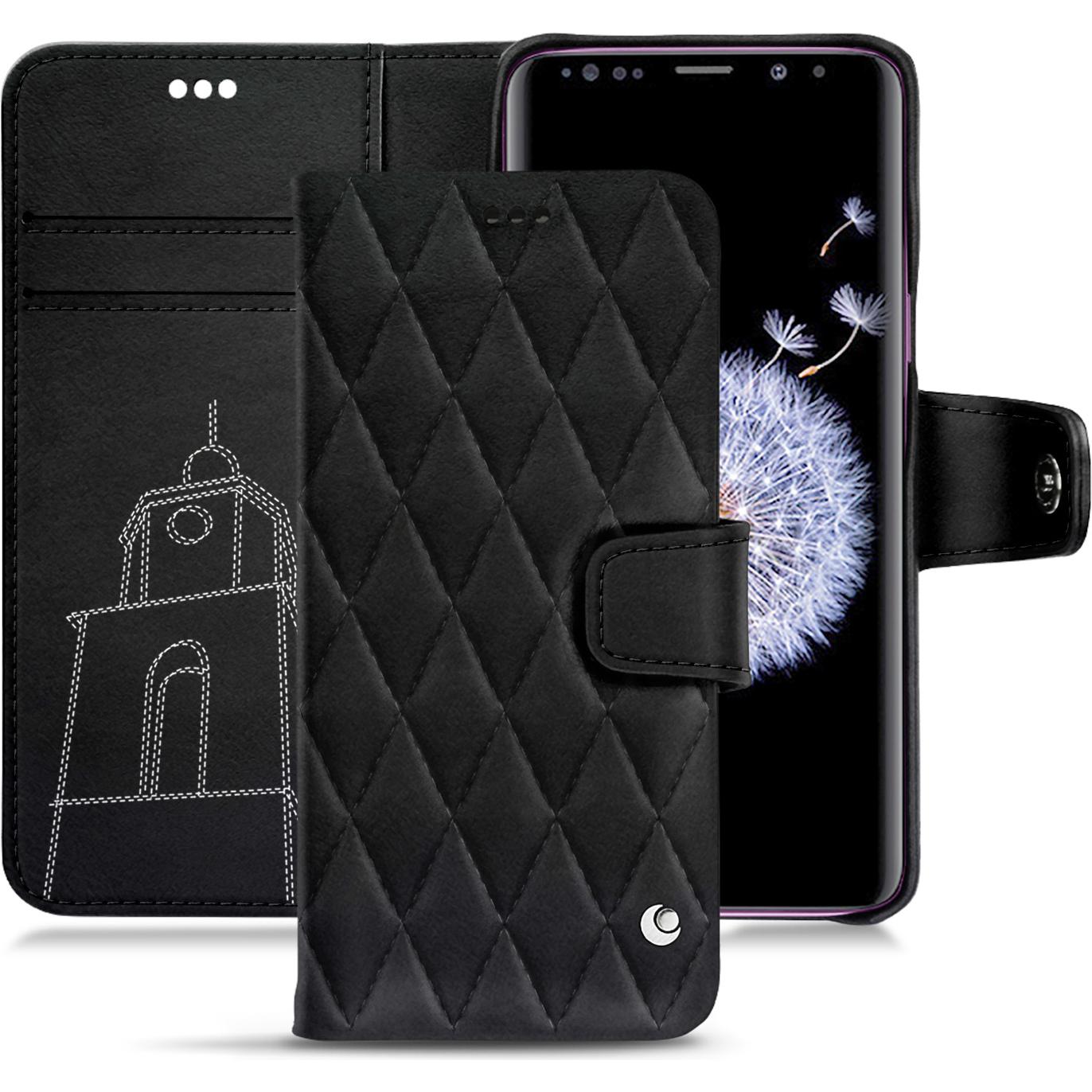 Thumbnail - Noreve Lederschutzhülle Wallet (Samsung Galaxy S9+), Smartphone Hülle, Schwarz