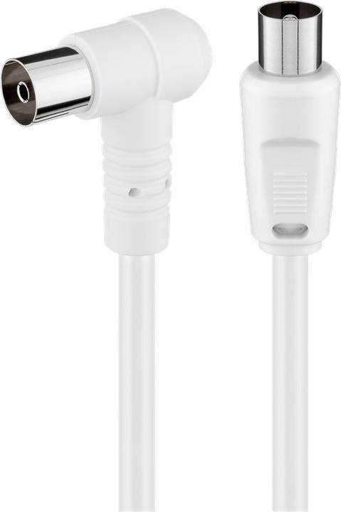 Actual product image Goobay Angled antenna cable 80 dB, 2x shielded (80 dB, Antenna cable)