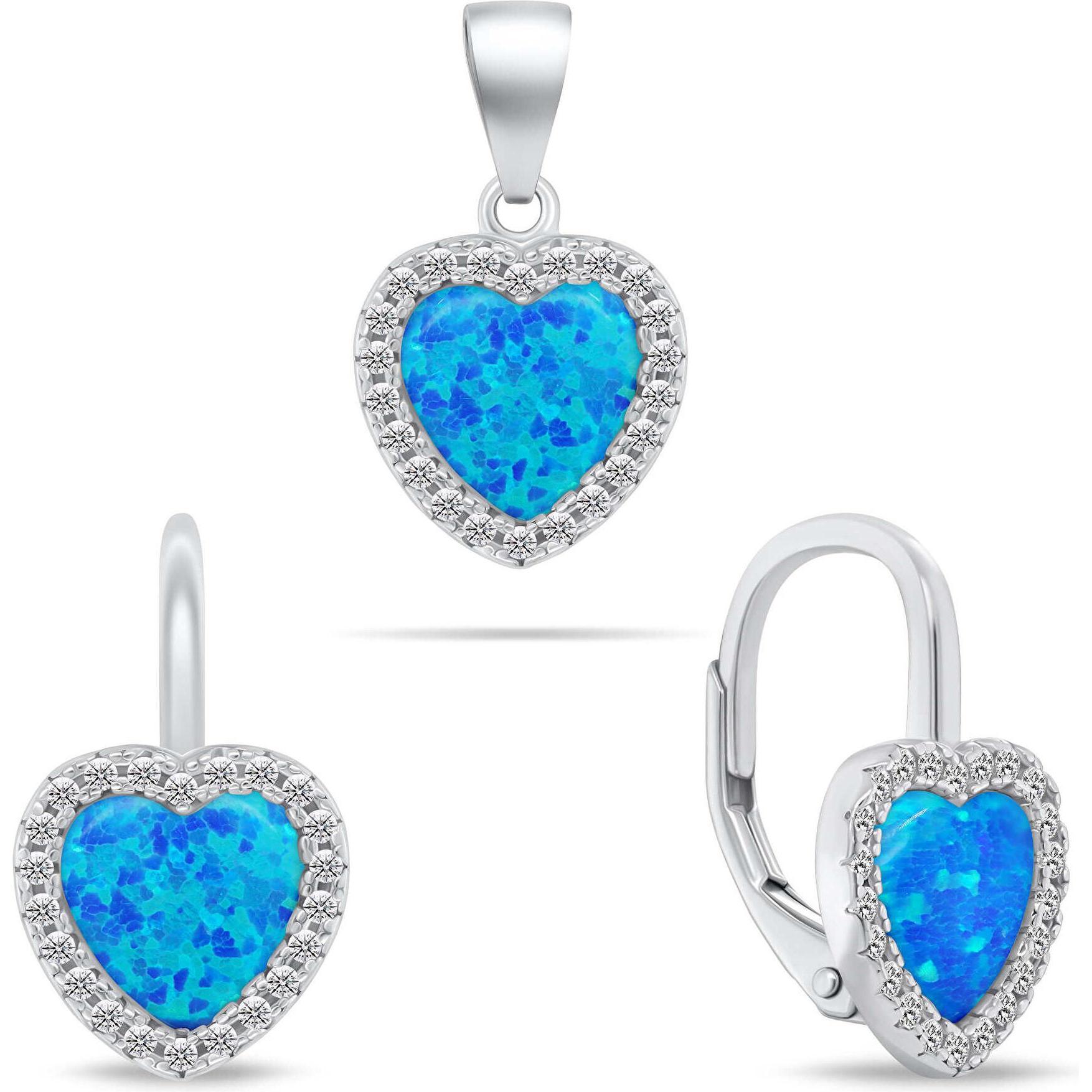 Brilio, Orecchini, Herz-Silber-Schmuckset SET299WB (Ohrringe, Anhänger), (Argento)