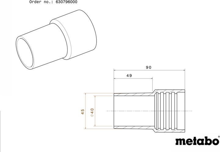 Produktbild Metabo Anschlussmuffe
