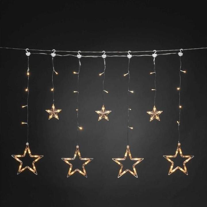 Produktbild Konstsmide LED-Lichtervorhang mit Sternen 77 Lampen, 90 cm (0.90 m)