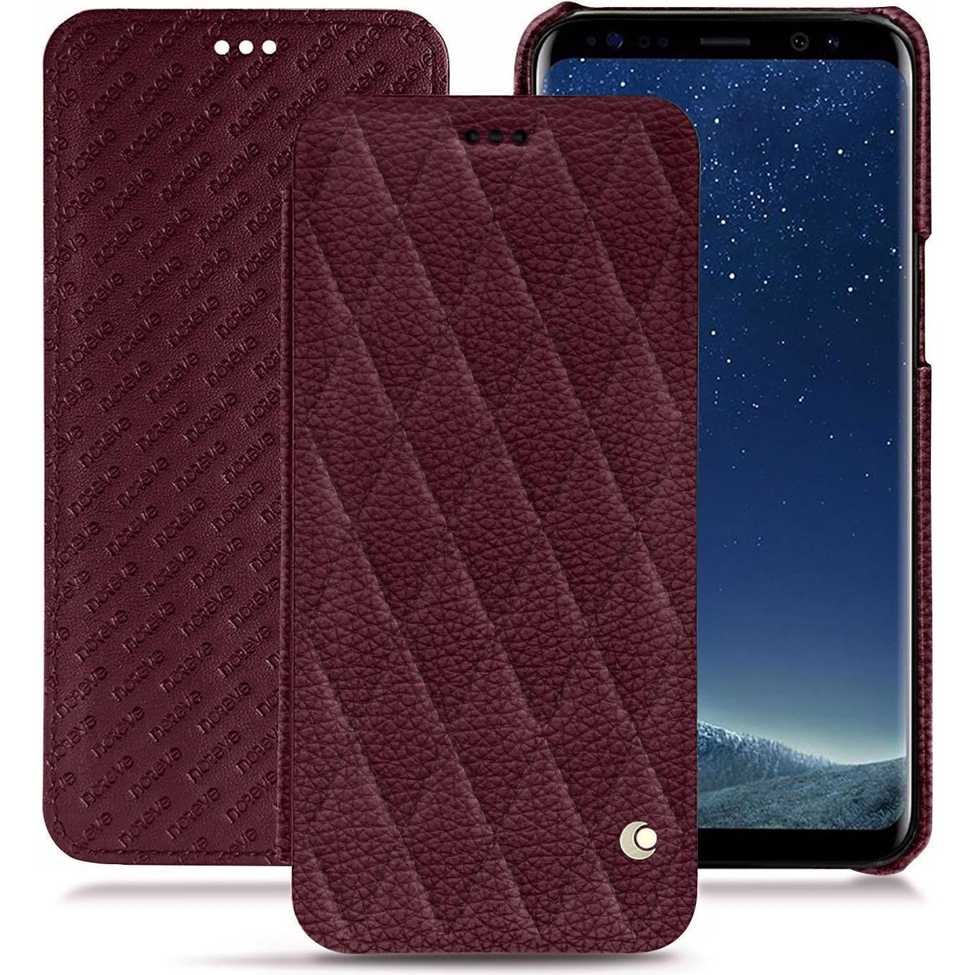Noreve Lederschutzhülle horizontal (Samsung Galaxy S8), Smartphone Hülle, Violett