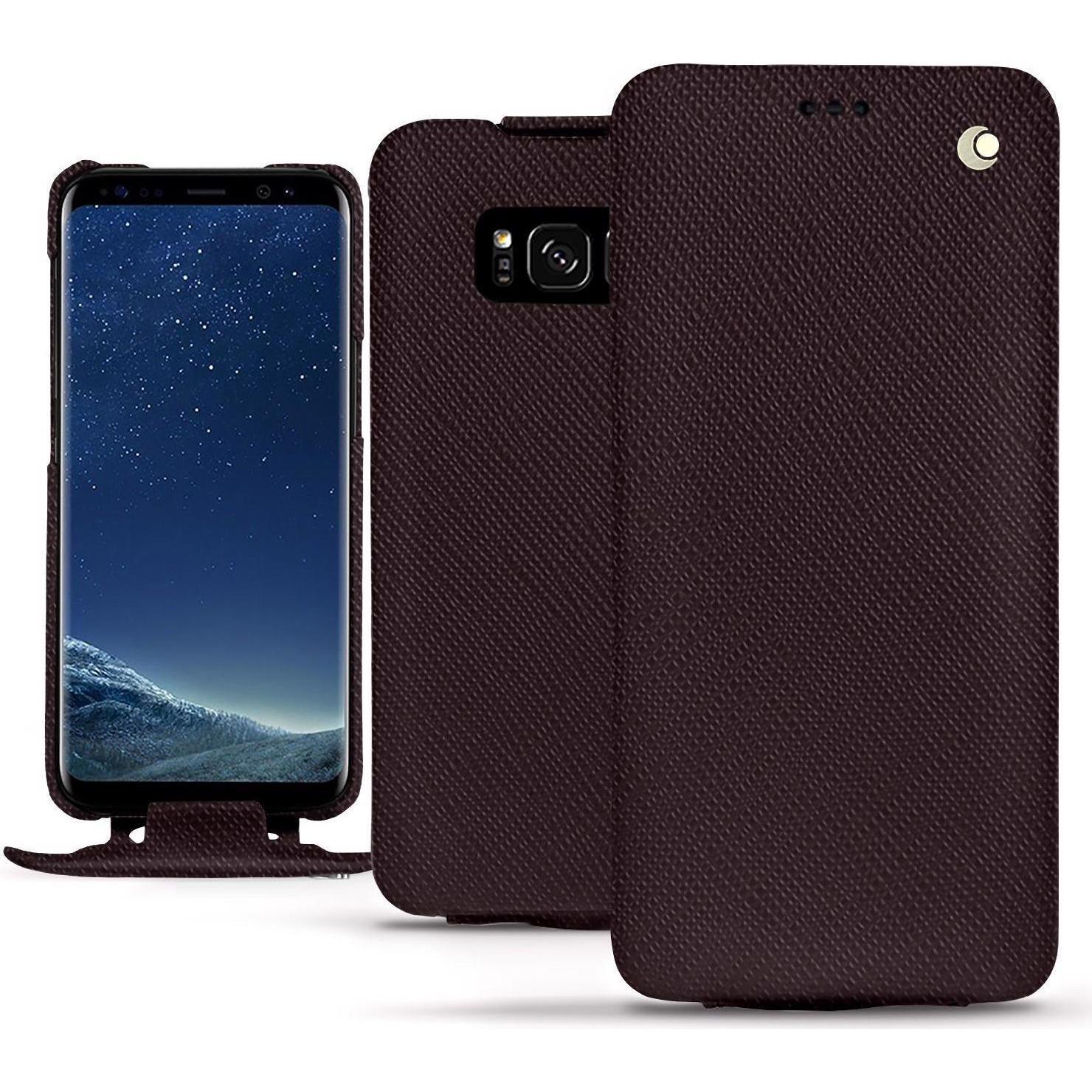 Thumbnail - Noreve Lederschutzhülle vertikal (Samsung Galaxy S8), Smartphone Hülle, Braun