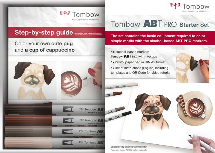 Tombow Stylos à pointe en fibre ABT PRO Set 6 pièces (6x)
