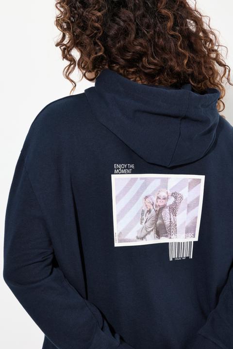 Produktbild Ulla Popken Hoodie, Schriftmotiv, Oversized, Kapuze, Langarm (46, 48)