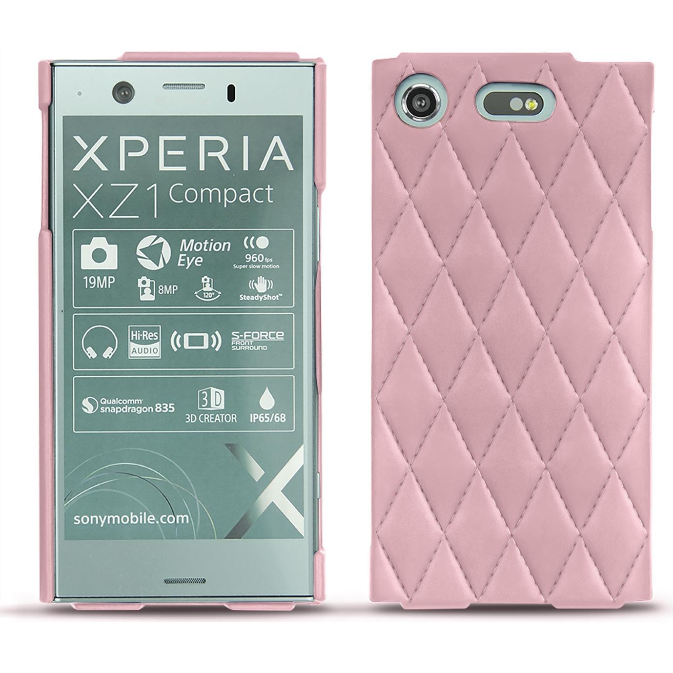 Noreve Lederschutzhülle (Sony Xperia XZ1 Compact), Smartphone Hülle, Rosa