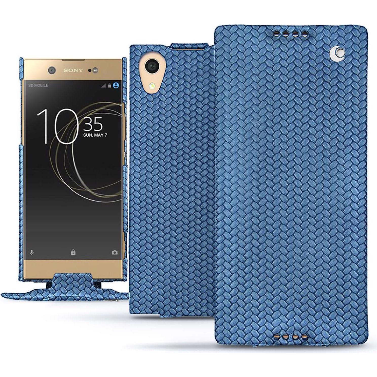 Thumbnail - Noreve Lederschutzhülle vertikal (Sony Xperia XA1 Ultra), Smartphone Hülle, Blau