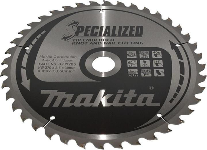 Productafbeelding Makita SPECIALIZED zaagblad 270x30x40Z