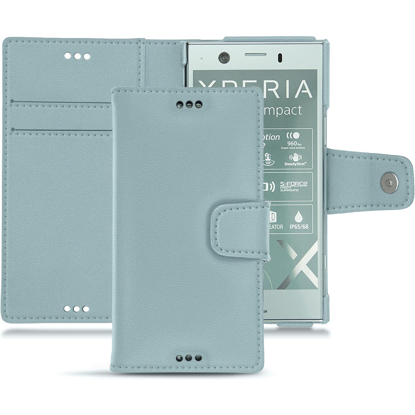 Thumbnail - Noreve Lederschutzhülle Wallet (Sony Xperia XZ1 Compact), Smartphone Hülle, Blau