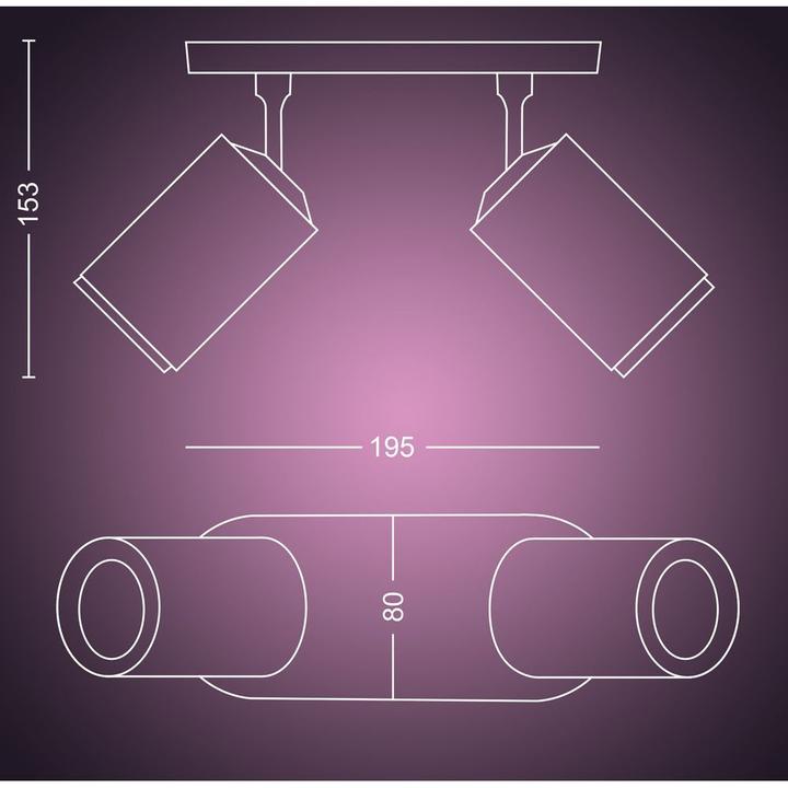 Actual product image Philips Hue Fugato Base BT (700 lm, GU10)