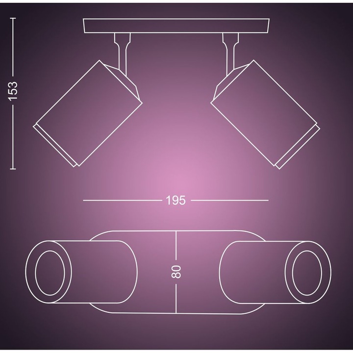 Produktbild Philips Hue Fugato Basis BT (700 lm, GU10)