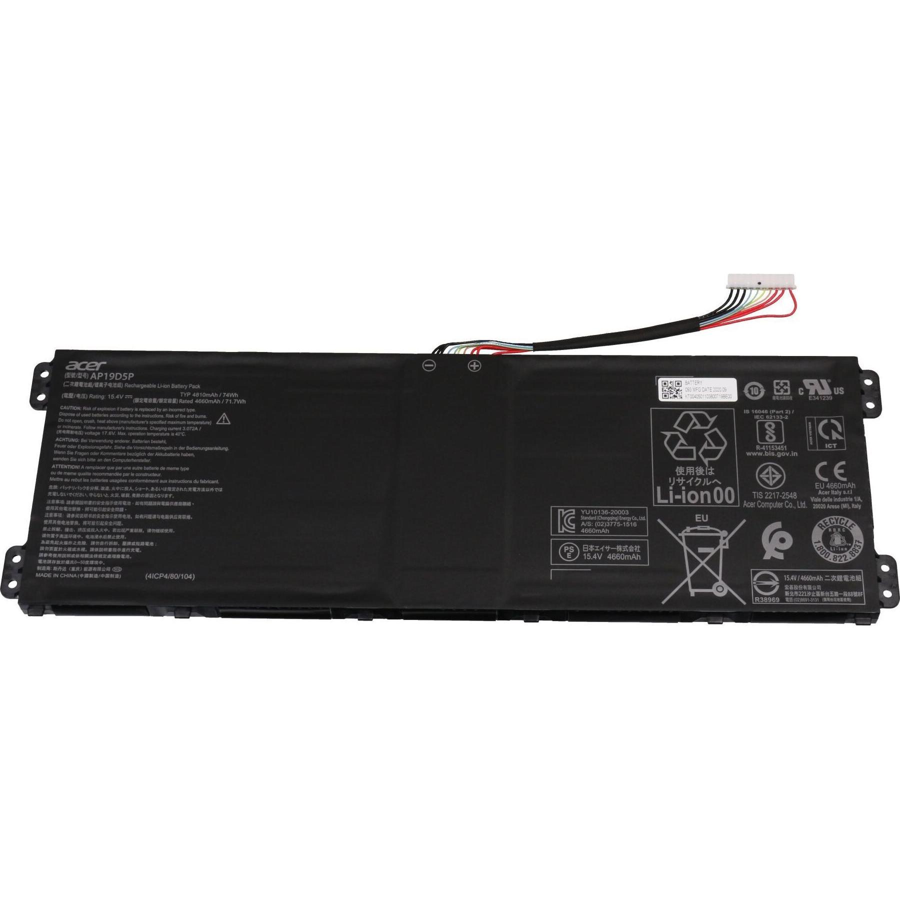 Acer KT.00405.011 (4 Zellen, 4810 mAh), Notebook Akku